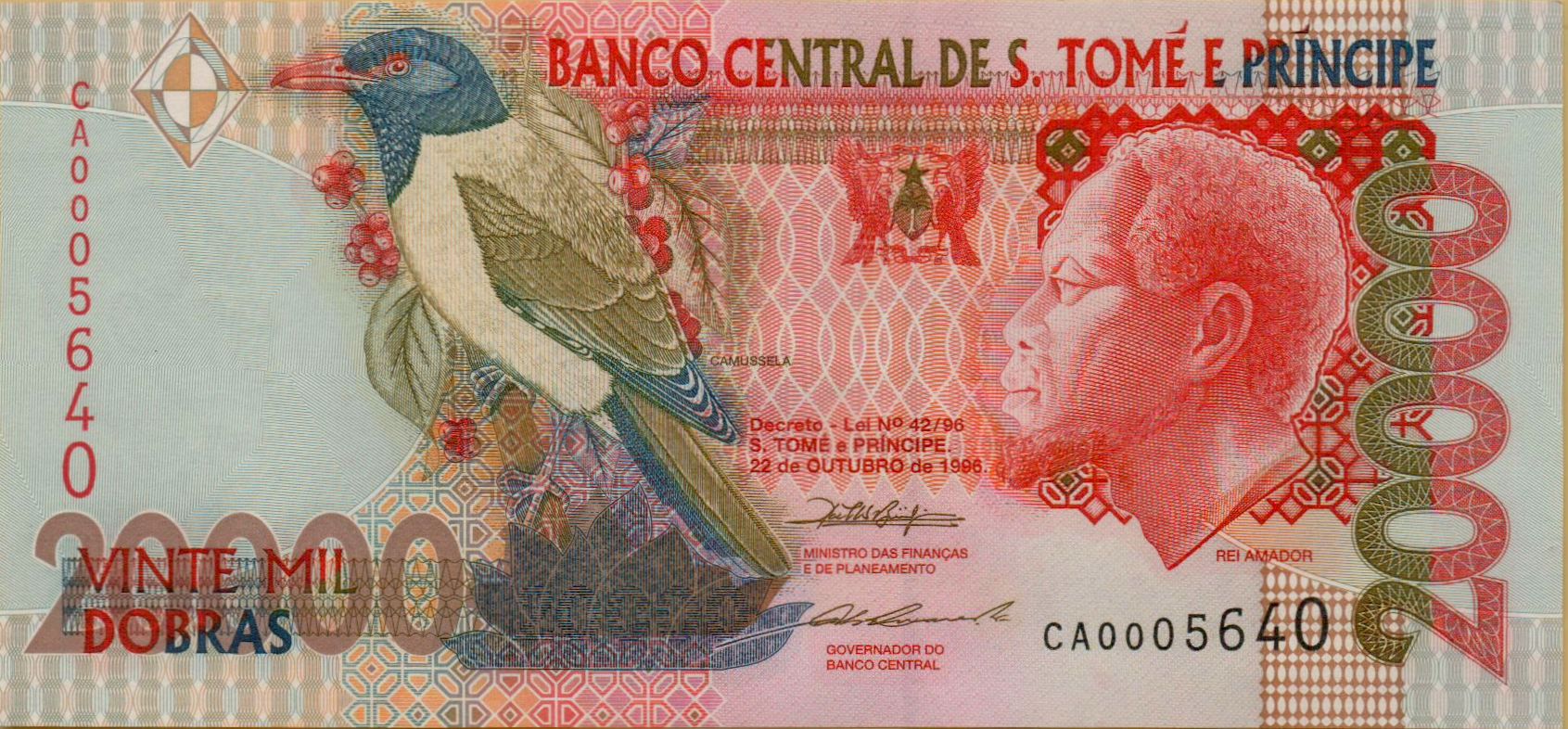 Sao Tome E Principe 20000 1996 UNC P-67/a